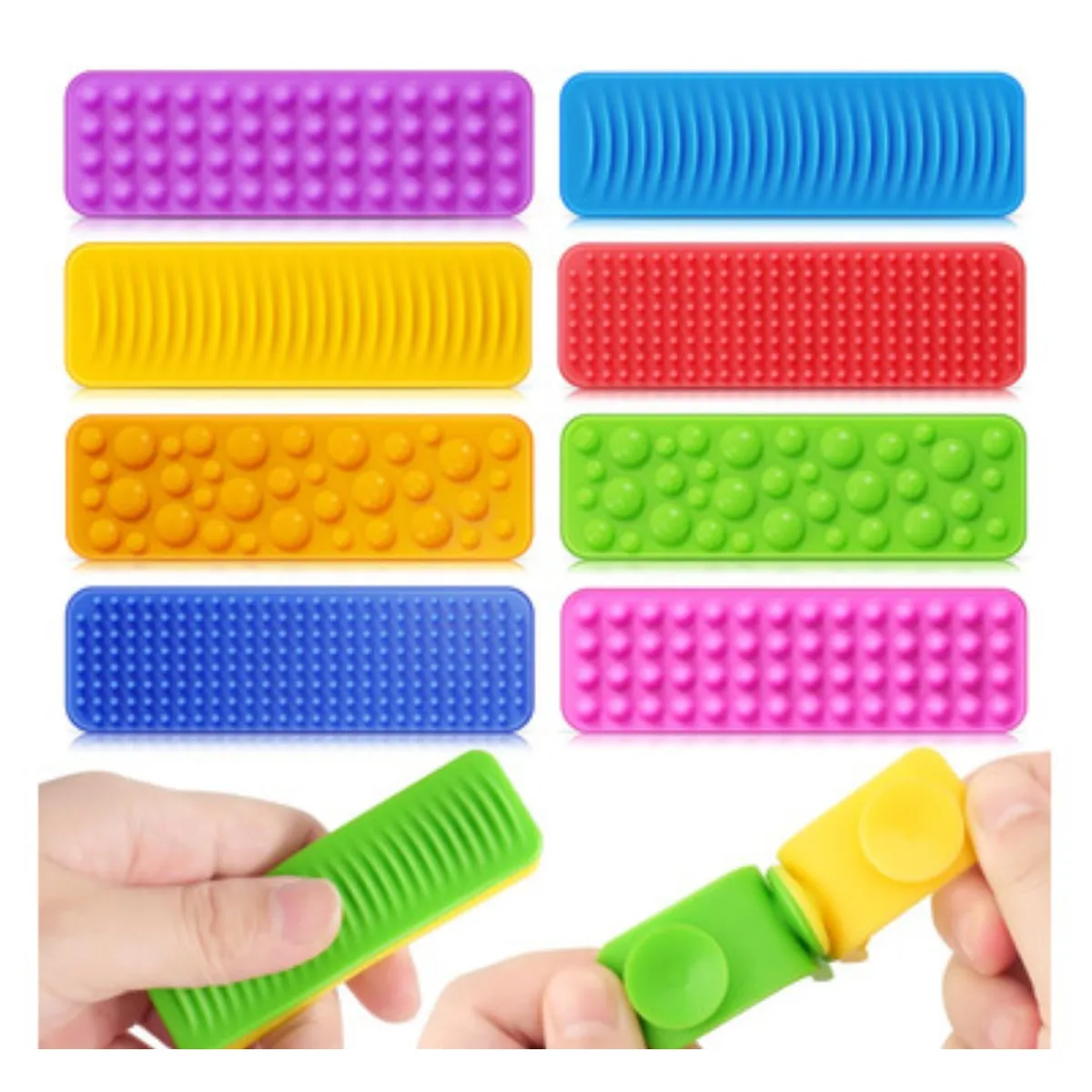 GENERICO - Kit Sensorial de 8 Piezas Antiestrés con Ventosas y Textura