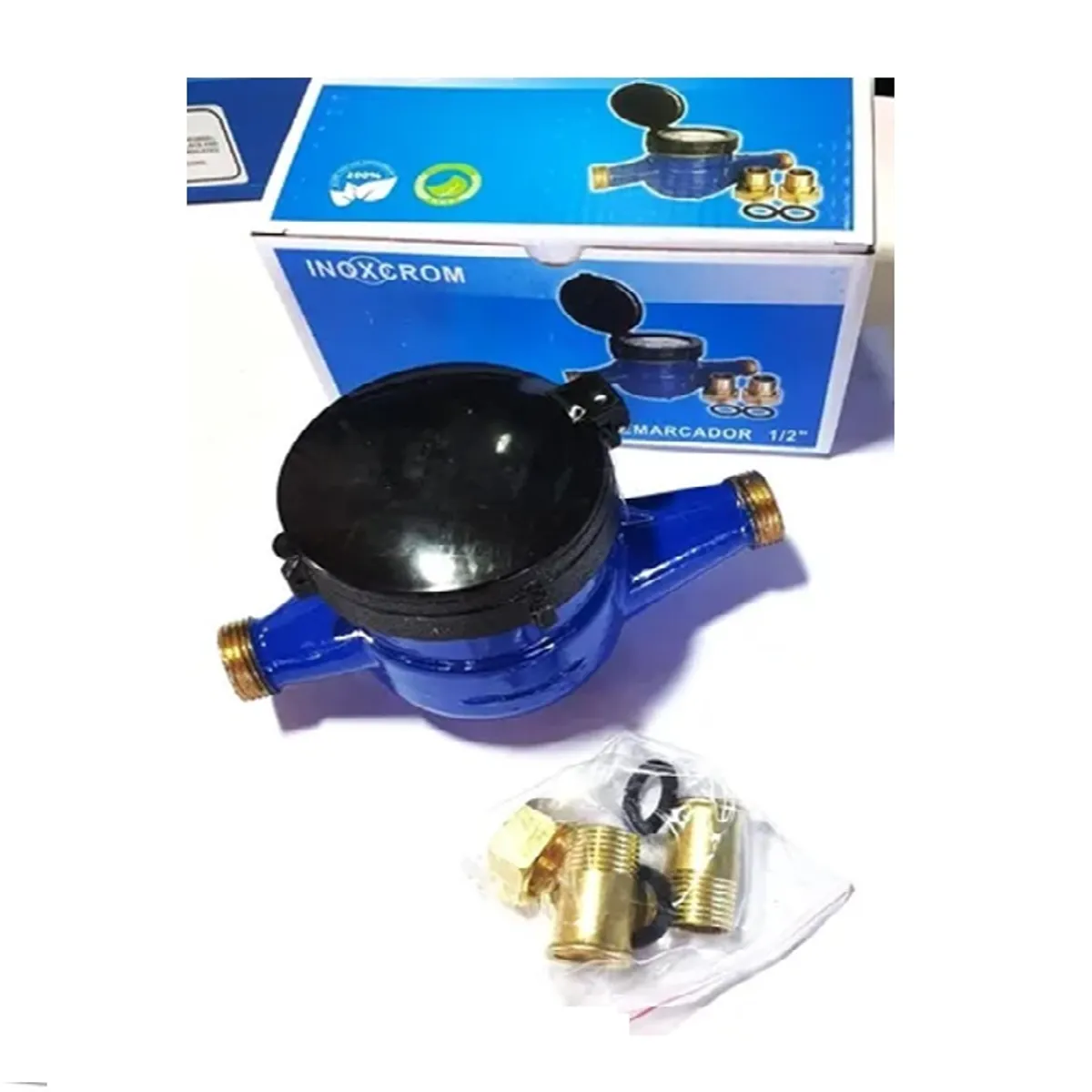 INOXCROM - Medidor Remarcador De Agua Con Colas De 1 Pulgada