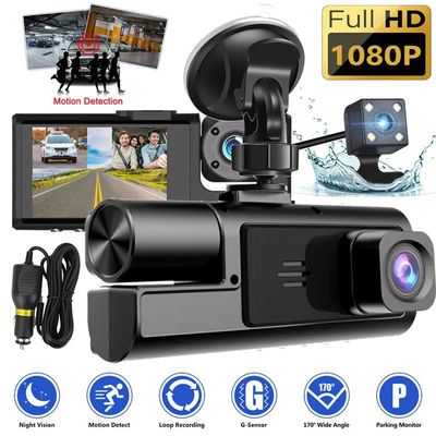 Imagen 2 del producto Cámara DVR Full HD 3 Canales Auto Visión Nocturna WiFi Monitoreo Estacionamiento