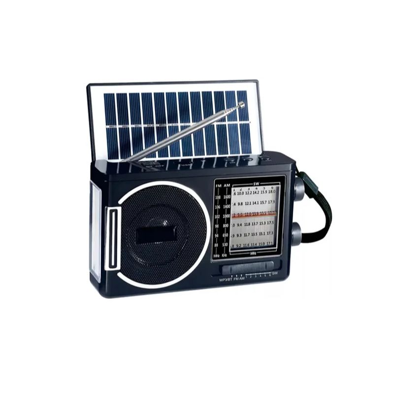 GENERICO - Radio Parlante Fmam Retro Con Panel Solar Y Linterna