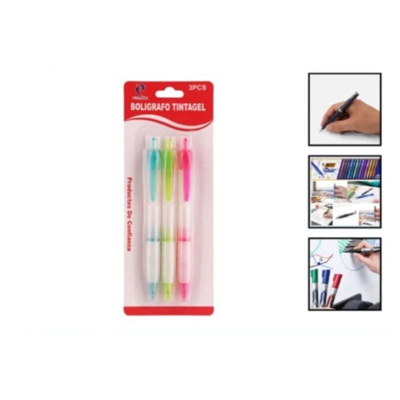 GENERICO - Set 9 Unidades De Lapices Boligrafos Tinta Gel