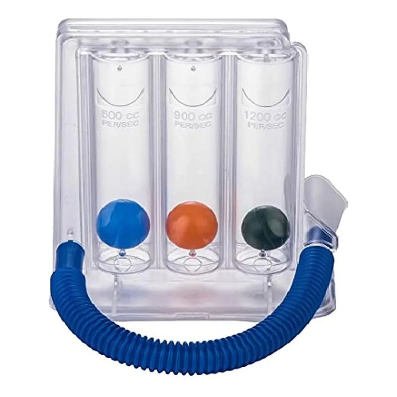 GENERICO - Triflo Espirometro Respiratorio Ejercitador Pulmonar 3 Balon