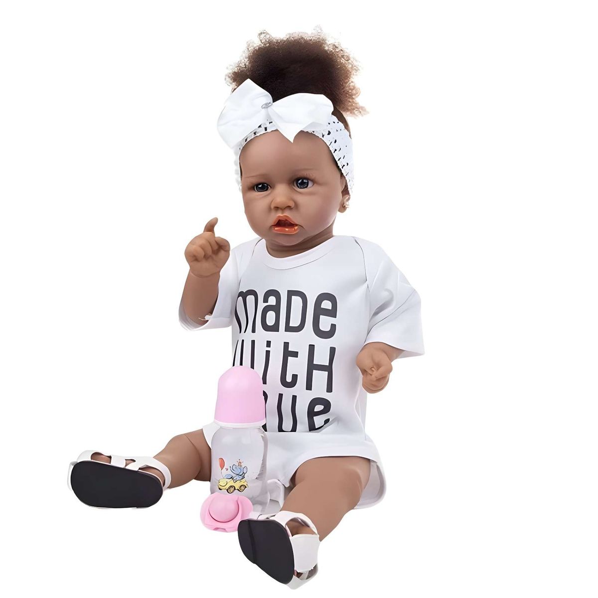 GENERICO - Muñeca infantil bebé realista silicona Morena