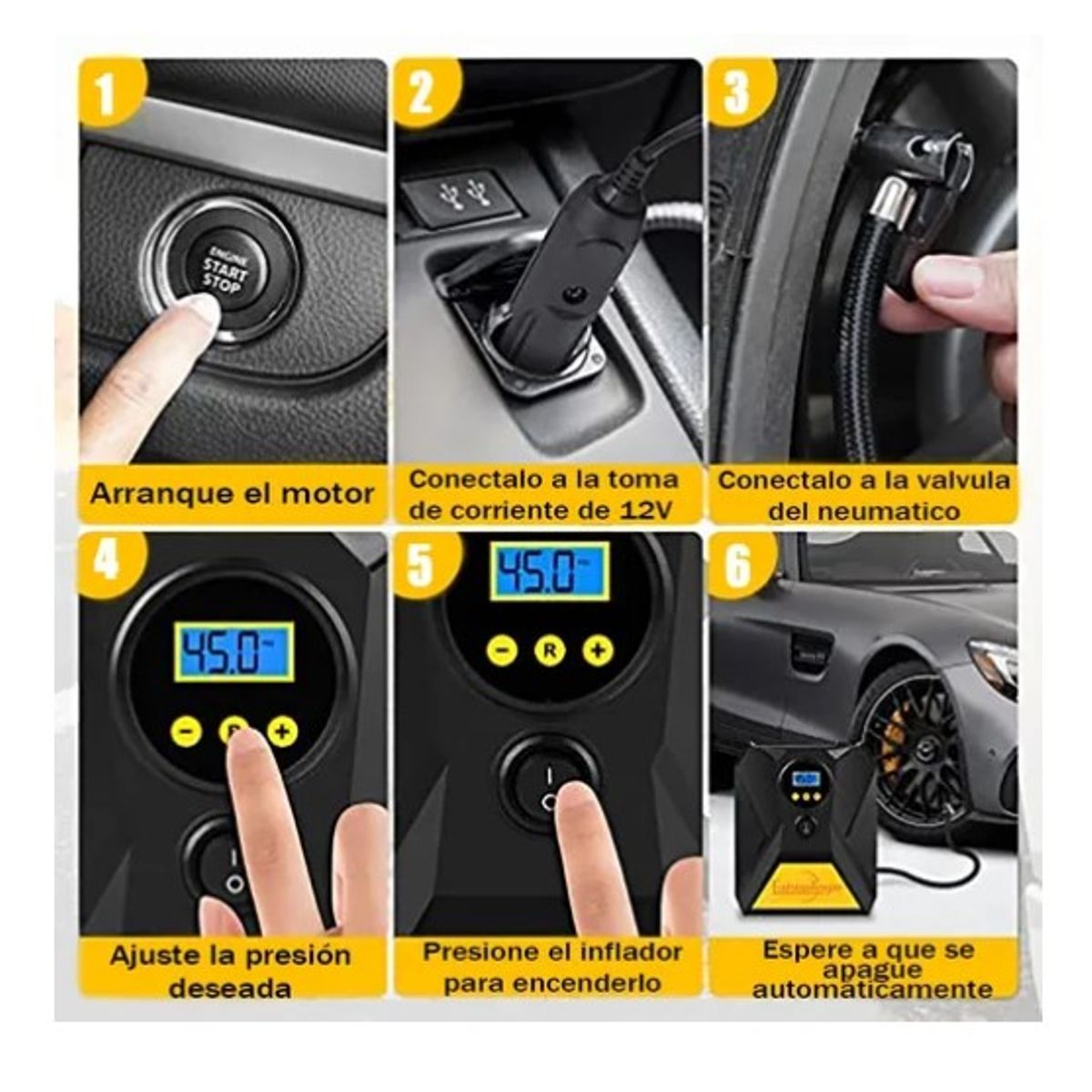 ESHOPANGIE - Compresor De Aire Calgary 12v Para Vehículos Neumaticos Etc