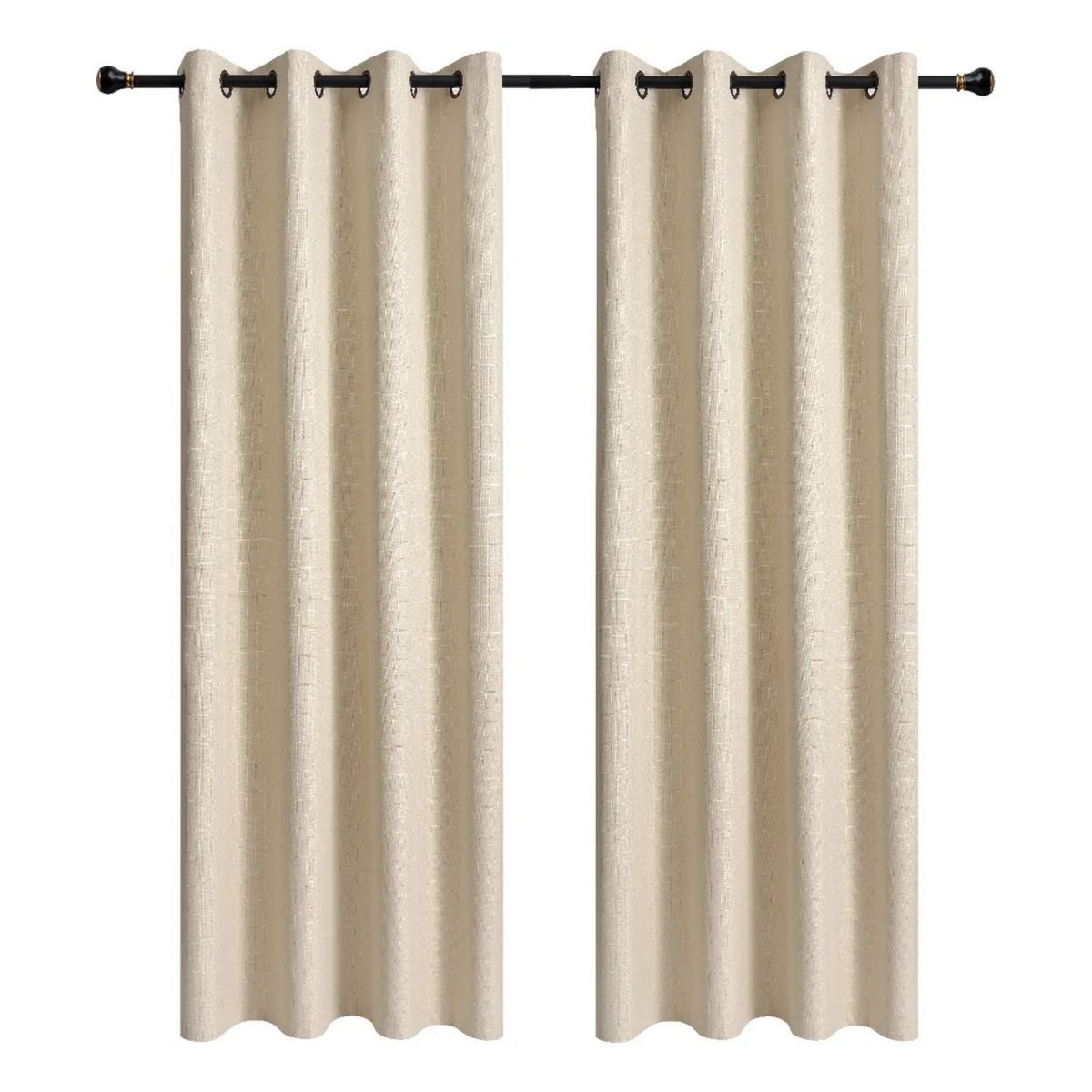 OKAY - 1 Paño Cortina Lino Con Blackout Engomado Térmica 140x220