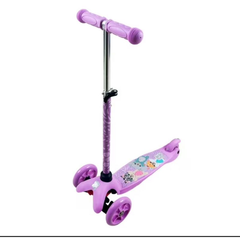 GENERICO - Patinete de 3 ruedas para niñas con manillar ajustable en color rosa OLY OLY