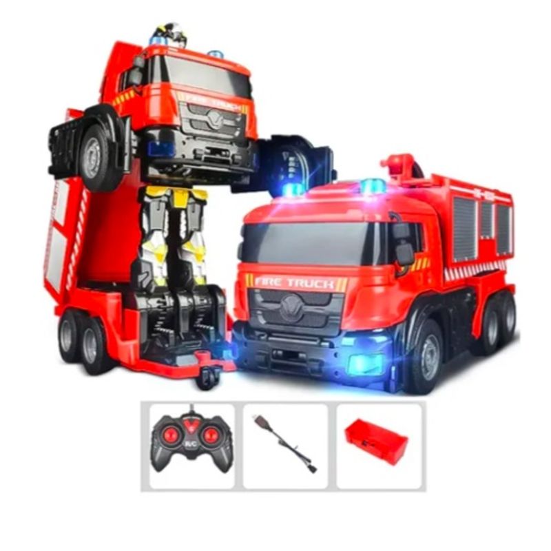 ATLAS - Auto A Control Remoto Transformer Bombero Lanza Agua