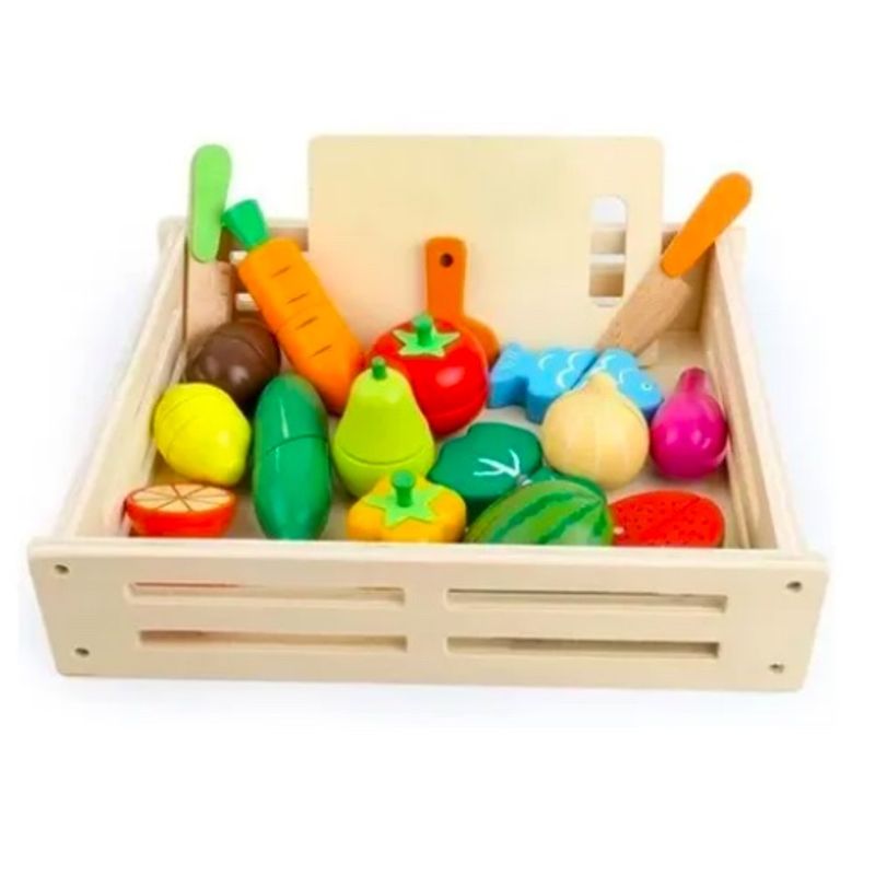 ATLAS - Set Frutas Y Verduras Madera Con Iman