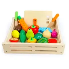 ATLAS - Set Frutas Y Verduras Madera Con Iman