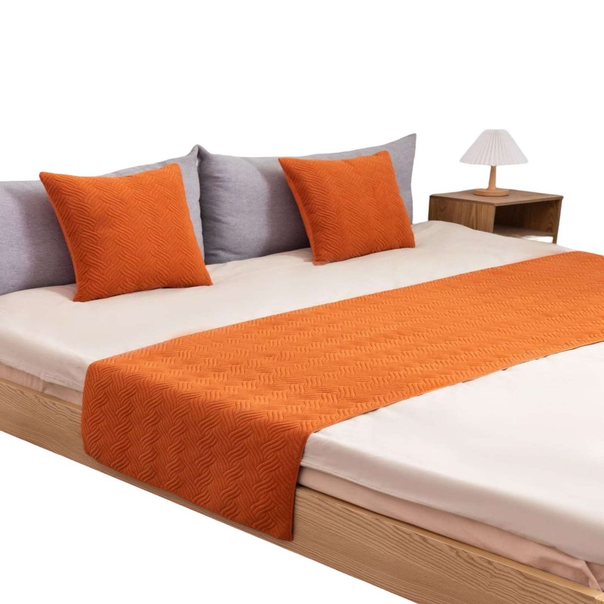 GENERICO - PIECERA MAS 2 FUNDAS ELEGANTE NARANJA