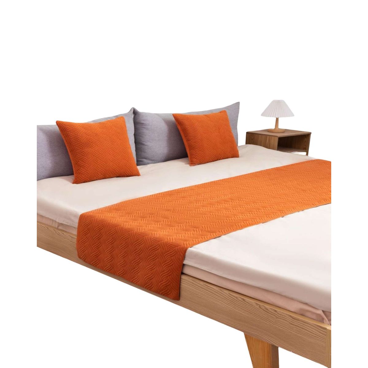 GENERICO - PIECERA MAS 2 FUNDAS ELEGANTE NARANJA