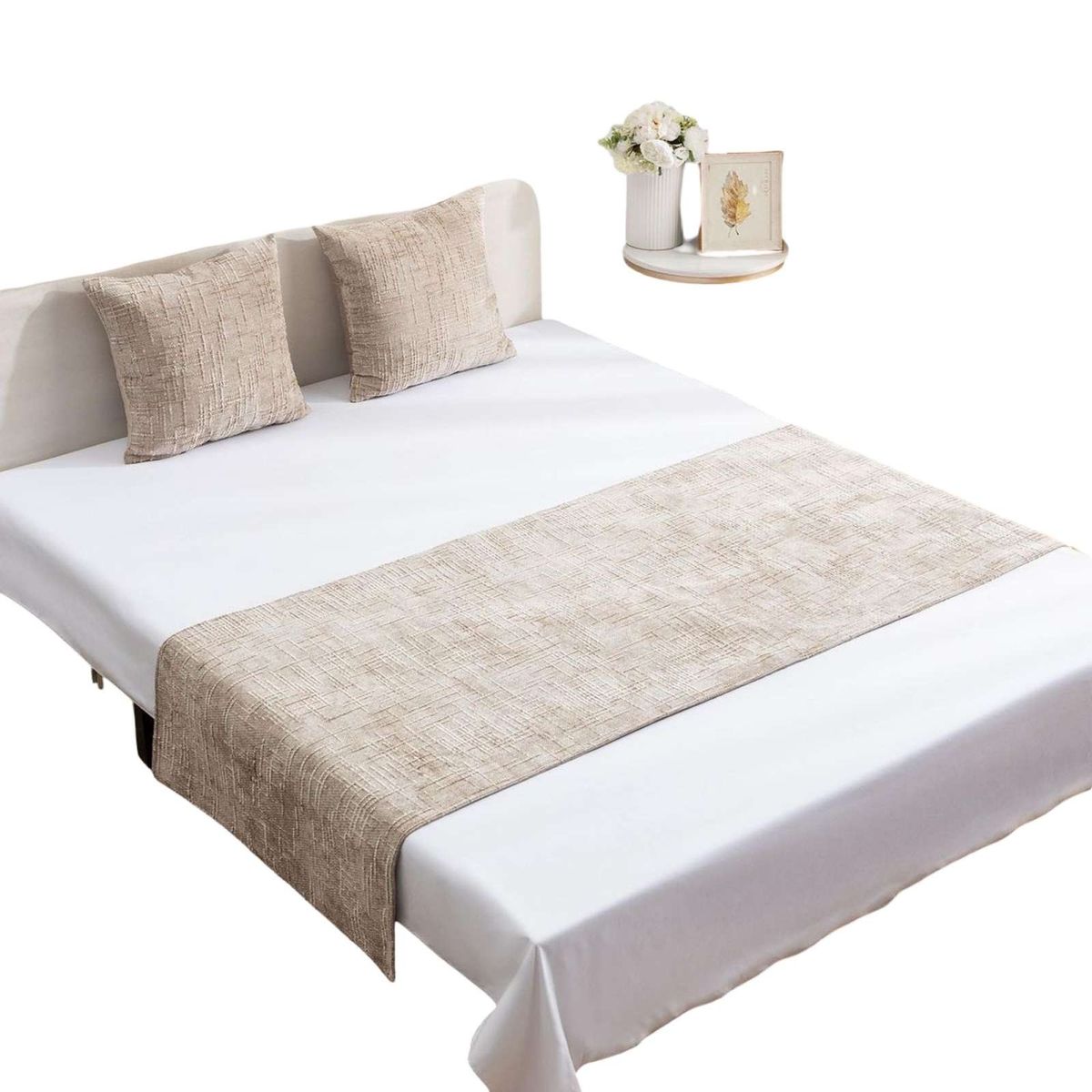 GENERICO - PIECERA MAS 2 FUNDAS MODELO CHENILLE BEIGE