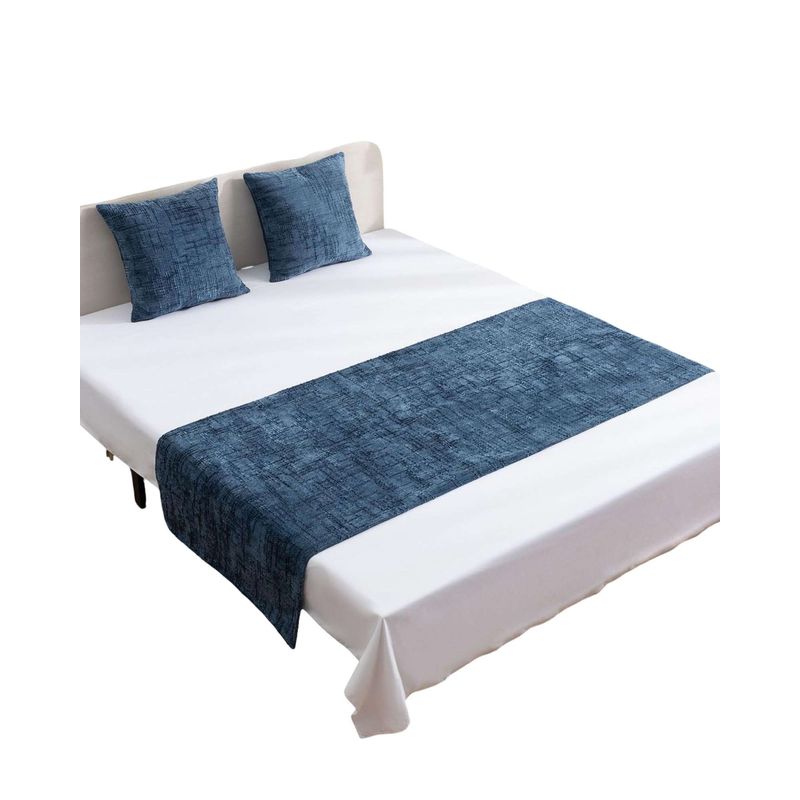 GENERICO - PIECERA SIN FUNDAS MODELO CHENILLE AZUL