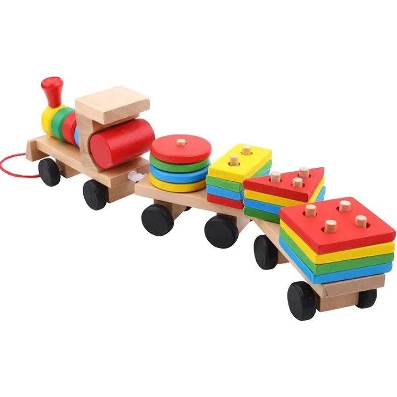 GENERICO - Tren Encaje Juguete Madera
