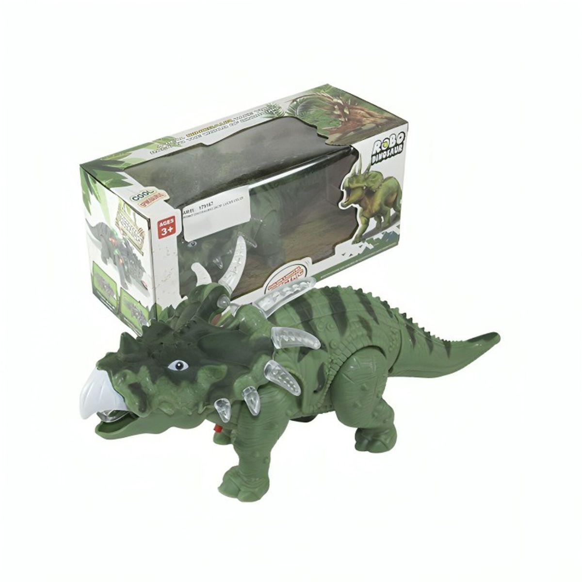 GENERICO - Juguete Dinosaurio Triceratops Con Luz Sonido Y Movimiento