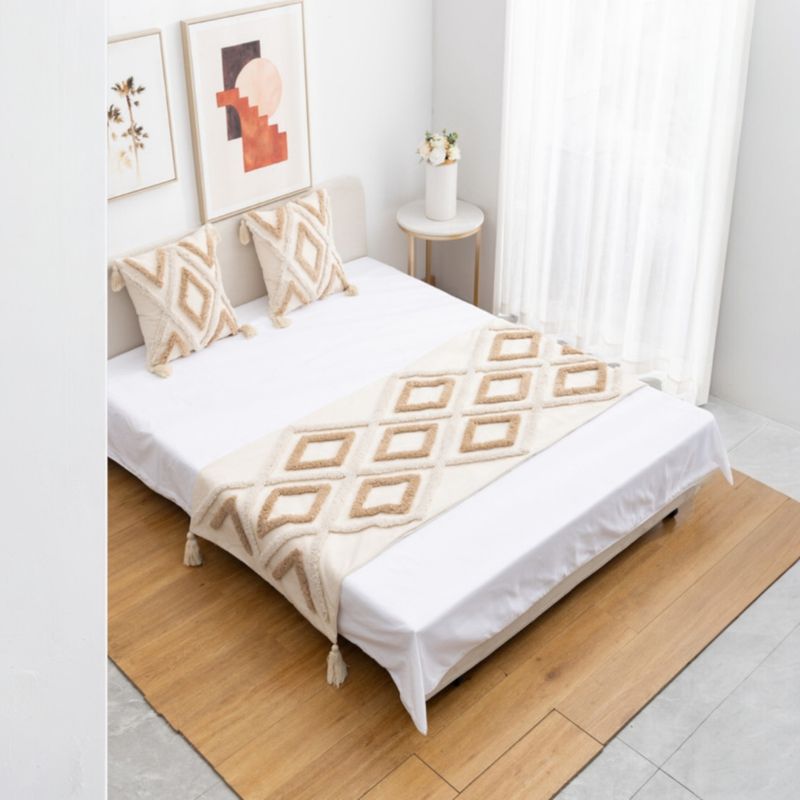 ANGELES DEL HOGAR - PIECERA NORDICA BOHO + 2 FUNDAS DE COJIN 2PLAZA/KING