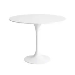 MOBOI - Mesa Comedor Redonda Tulip Clasica 100cm Diametro Blanca