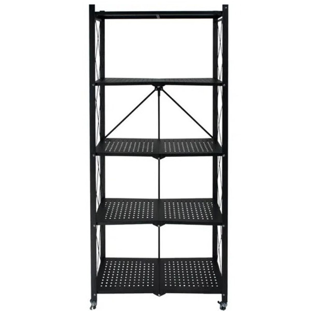 GENERICO - Estante Plegable Organizador Multiusos 5 Niveles Con Ruedas