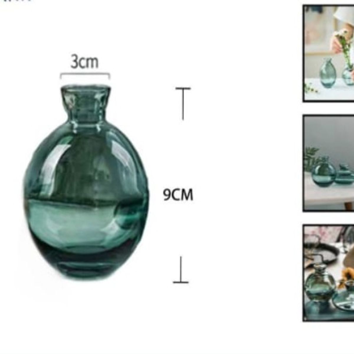 GENERICO - Macetero De Vidrio 9Cm Para Flores