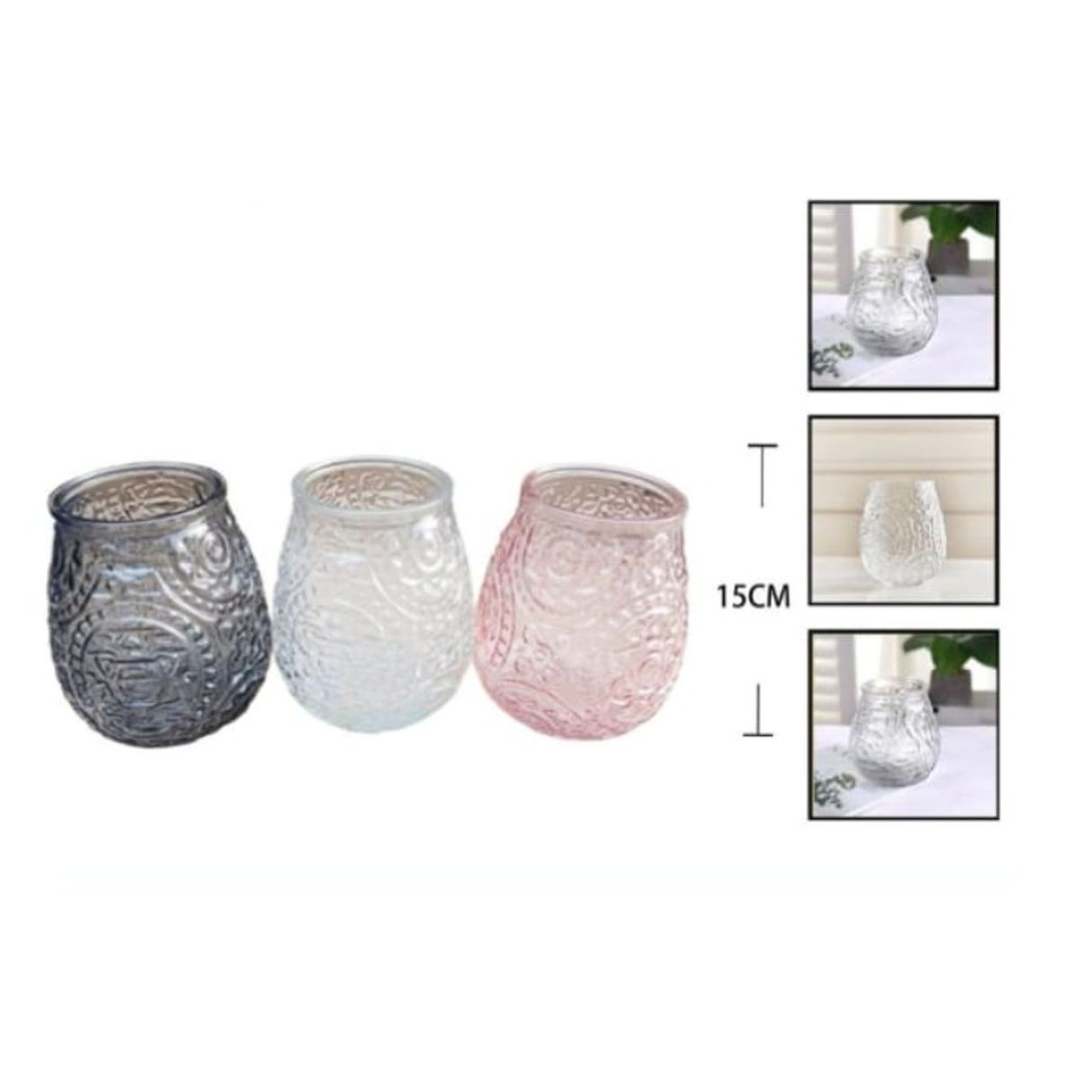 GENERICO - Macetero De Vidrio 15Cm Para Flores