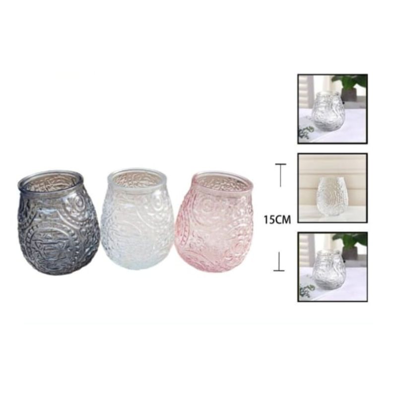 GENERICO - Macetero De Vidrio 15Cm Para Flores