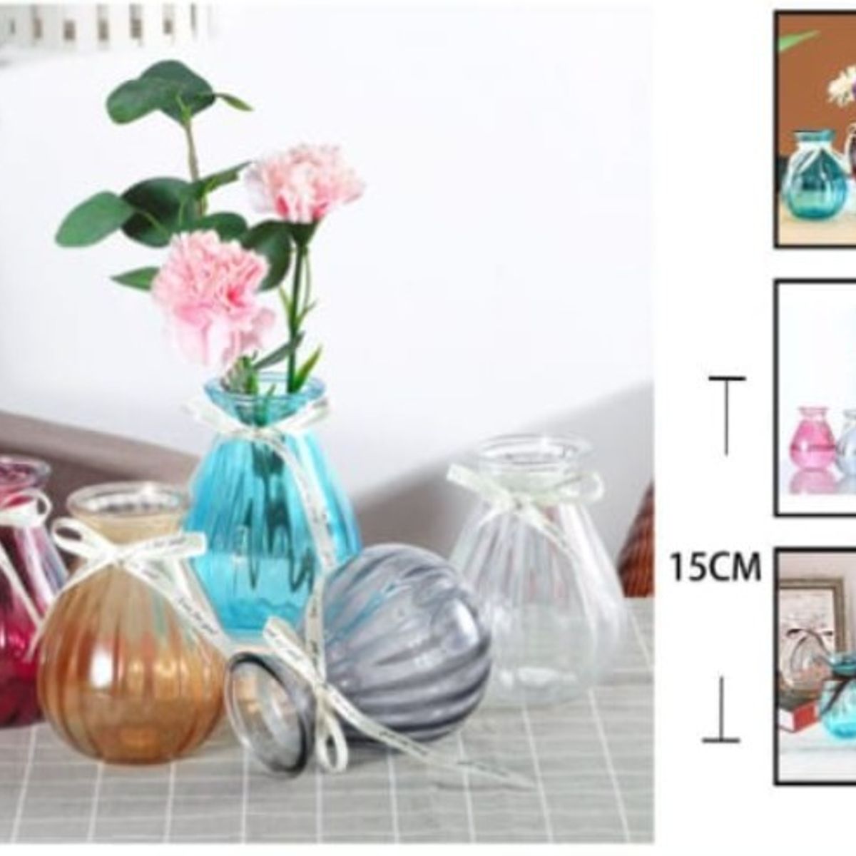 GENERICO - Macetero De Vidrio 15Cm Para Flores