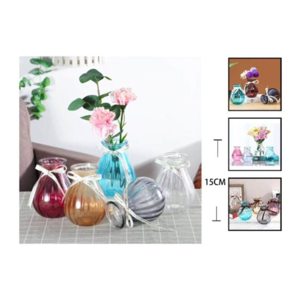 GENERICO - Macetero De Vidrio 15Cm Para Flores