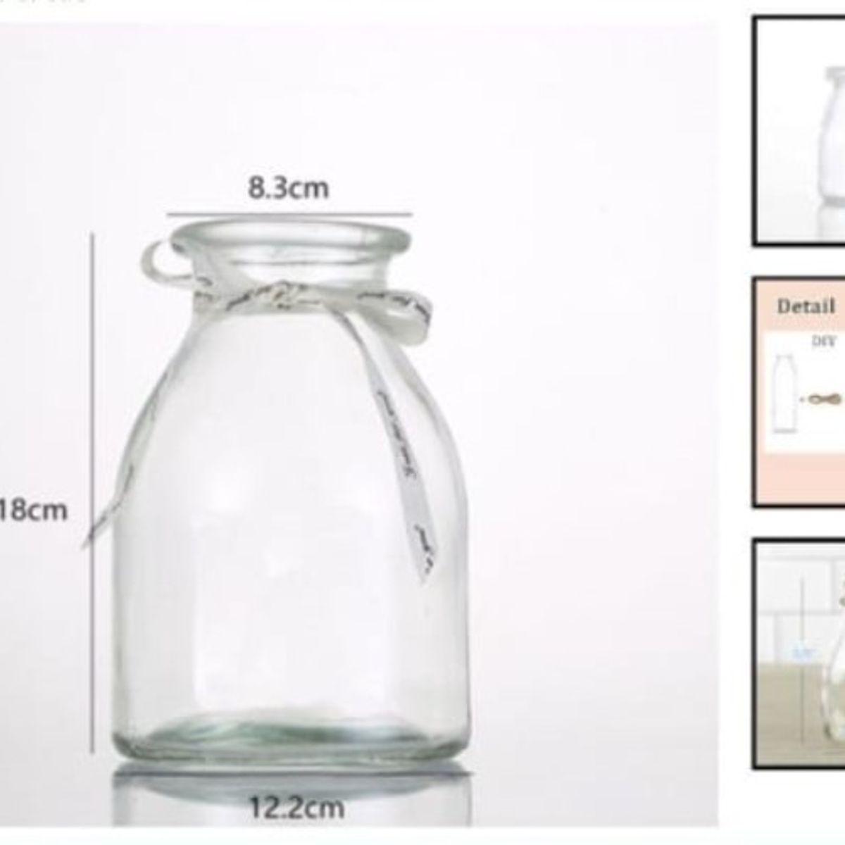 GENERICO - Macetero De Vidrio 18Cm Para Flores