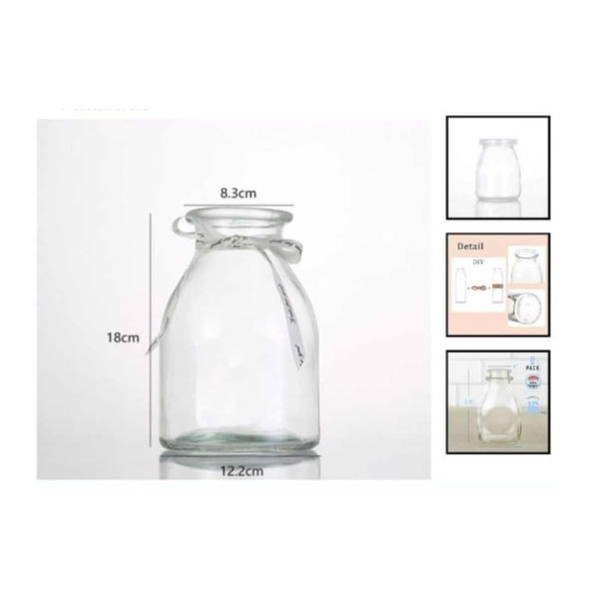 GENERICO - Macetero De Vidrio 18Cm Para Flores