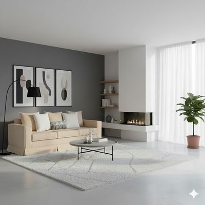 Imagen 2 del producto Living 311 Sahara Beige Sofa 3 cuerpos + 2 poltronas resortes