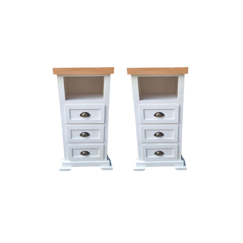 CASAHOGGAR - Velador Rustico Bicolor Blanco Nardo Pack
