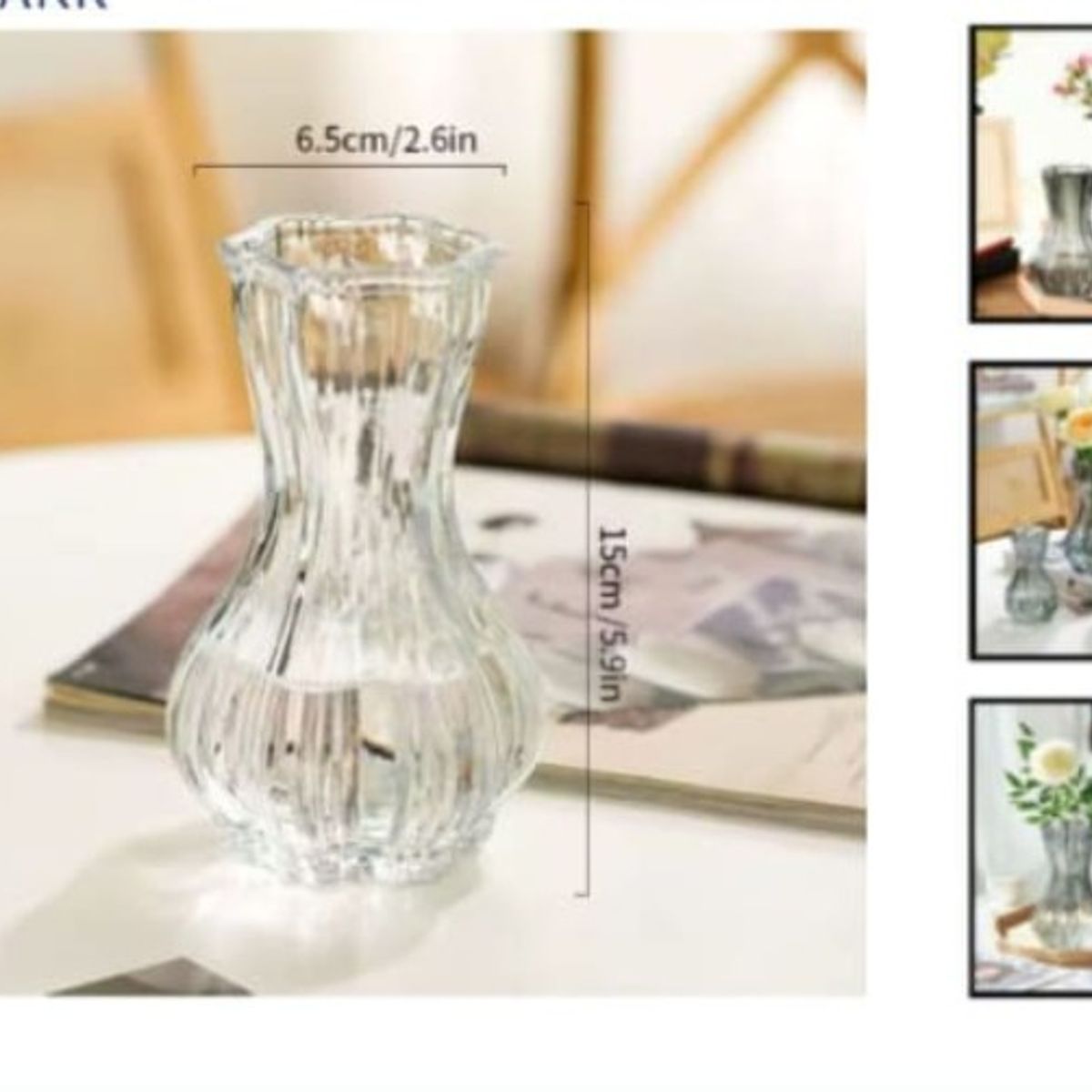 GENERICO - Macetero De Vidrio 15Cm Para Flores Florero