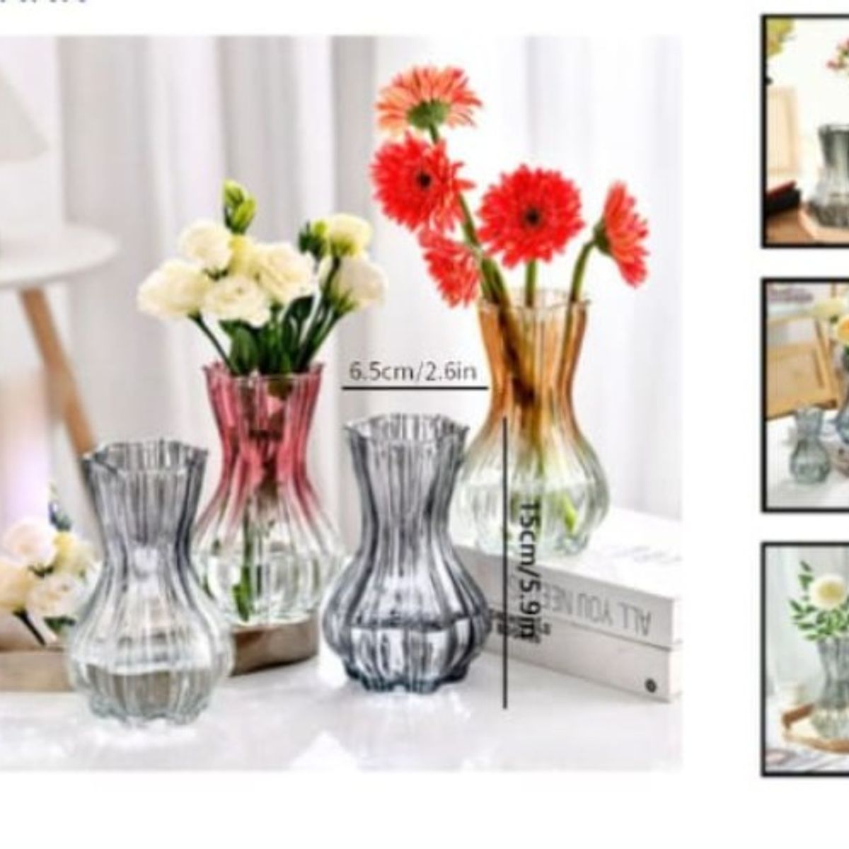 GENERICO - Macetero De Vidrio 15Cm Para Flores Florero