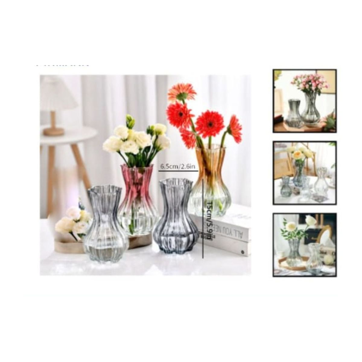 GENERICO - Macetero De Vidrio 15Cm Para Flores Florero