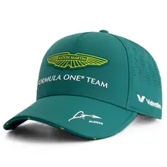 BOSS - Gorro Formula 1 Aston Martin #14 Fernando Alonso Oficial 2025 Verde