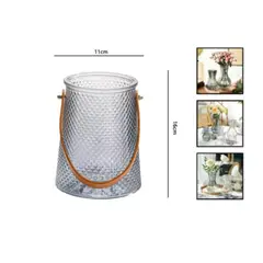 GENERICO - Macetero De Vidrio 16Cm Para Flores Florero