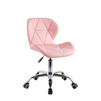 Silla De Escritorio Mariposa Radar Giratoria Acolchada Rosa