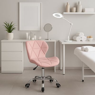 Imagen 2 del producto Pack 2 Sillas De Escritorio Mariposa Giratoria Acolchada Rosa