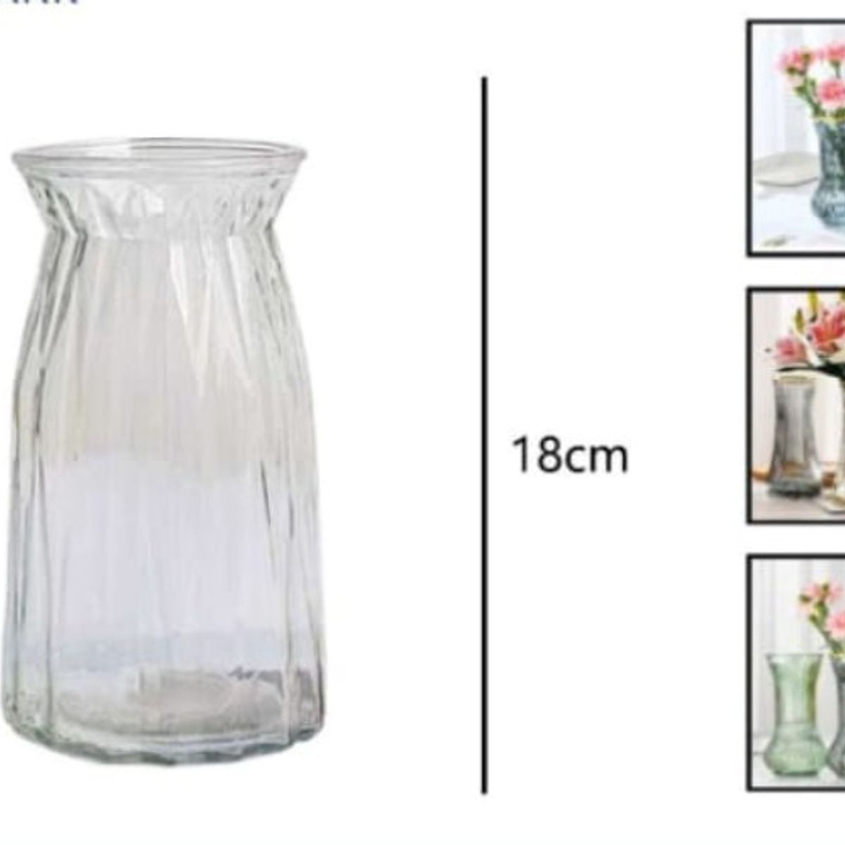 GENERICO - Macetero De Vidrio 15Cm Para Flores Florero