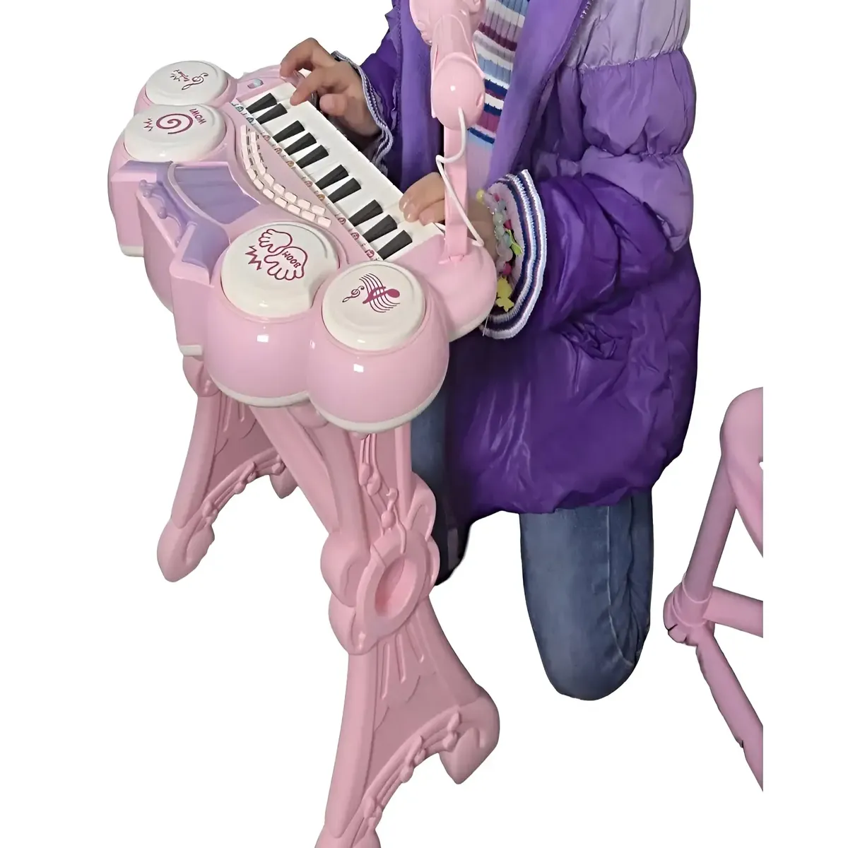 GENERICO - PIANO TECLADO MUSICAL PARA NIÑOS ROSADO