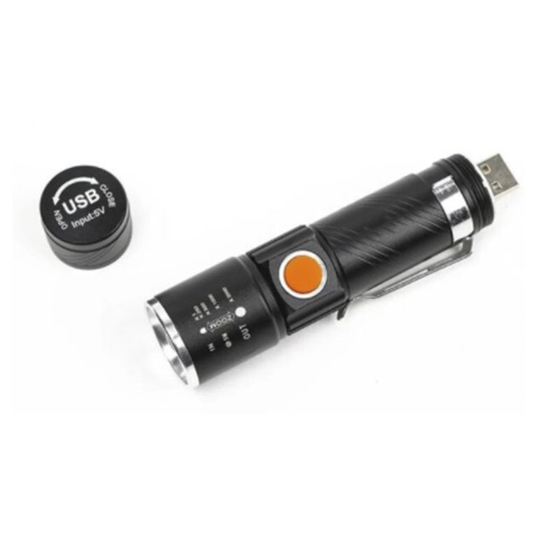 TECNOLAB - Linterna Led Cree 3000 Lúmenes De Bolsillo Recargable - Ps