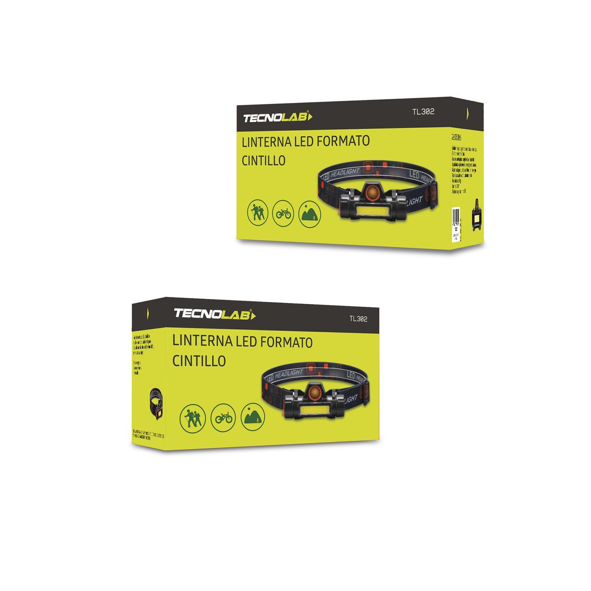 TECNOLAB - Linterna Led Cintillo Luz Emergencia Recargable - Ps