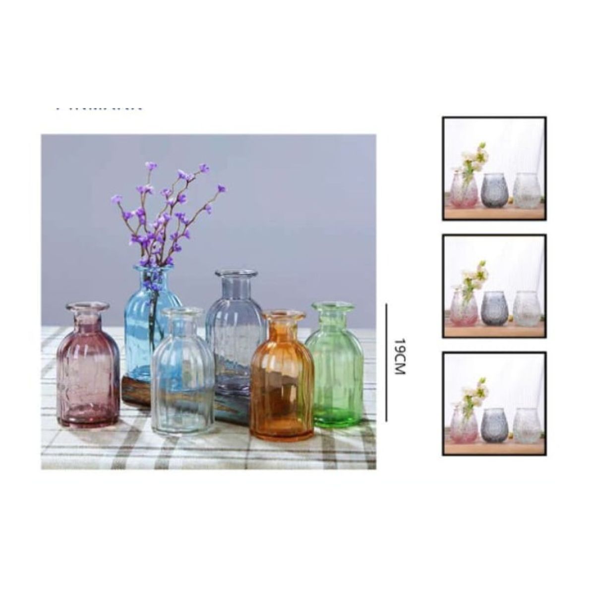 GENERICO - Macetero De Vidrio 23Cm Para Flores Florero