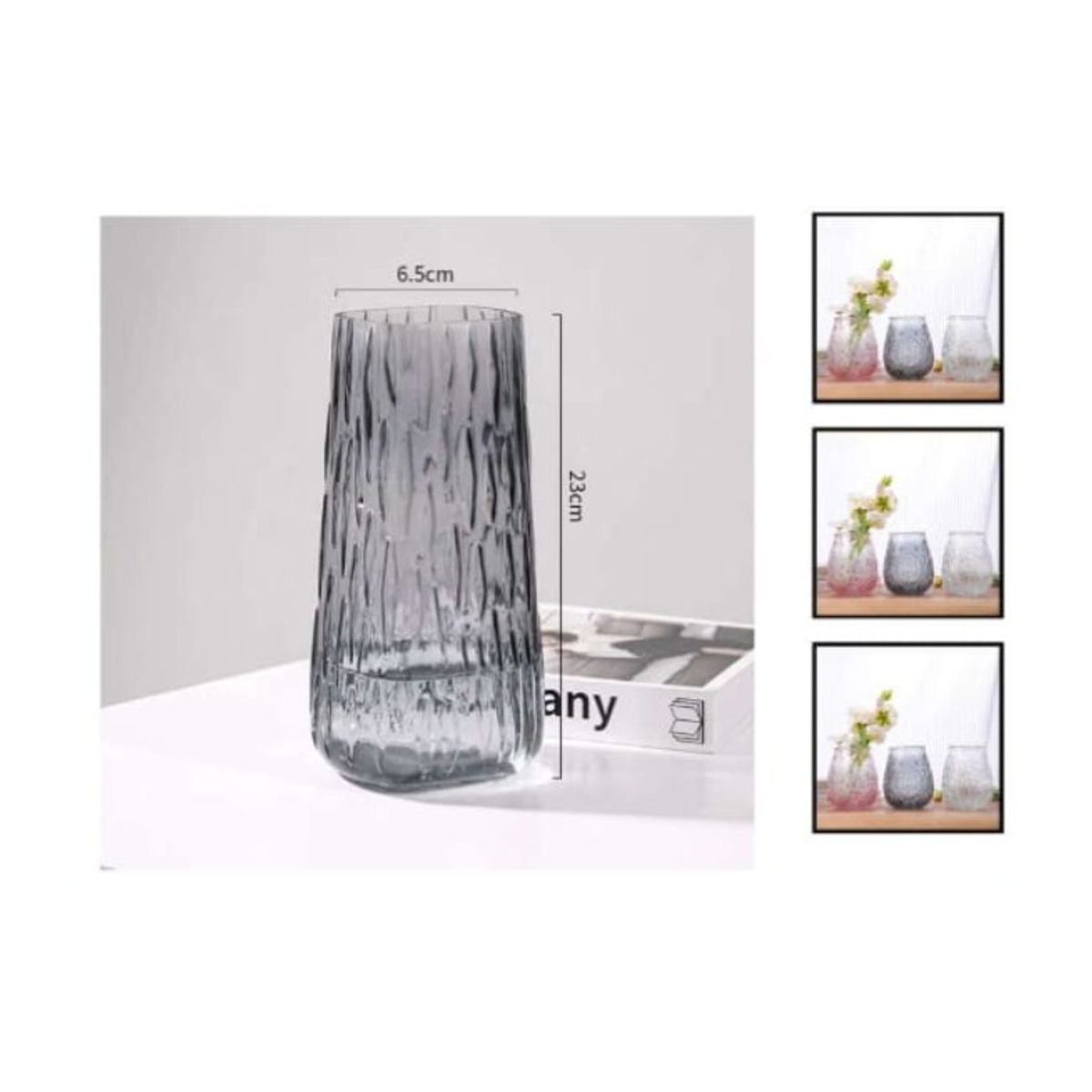 GENERICO - Macetero De Vidrio 23Cm Para Flores Florero