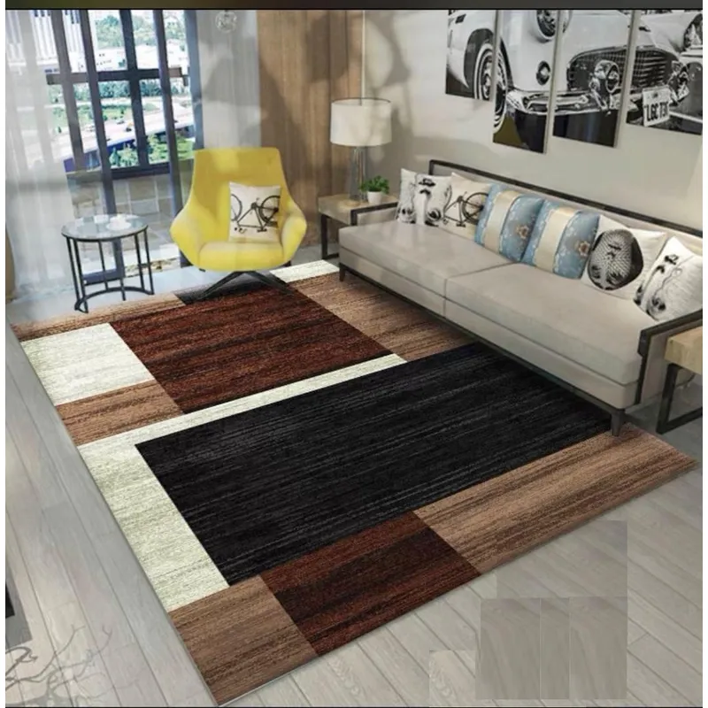 GENERICO - Alfombra MARRON 160x200  ANTIDESLIZANTE ELEGANTE MODERNA DECORATIVA