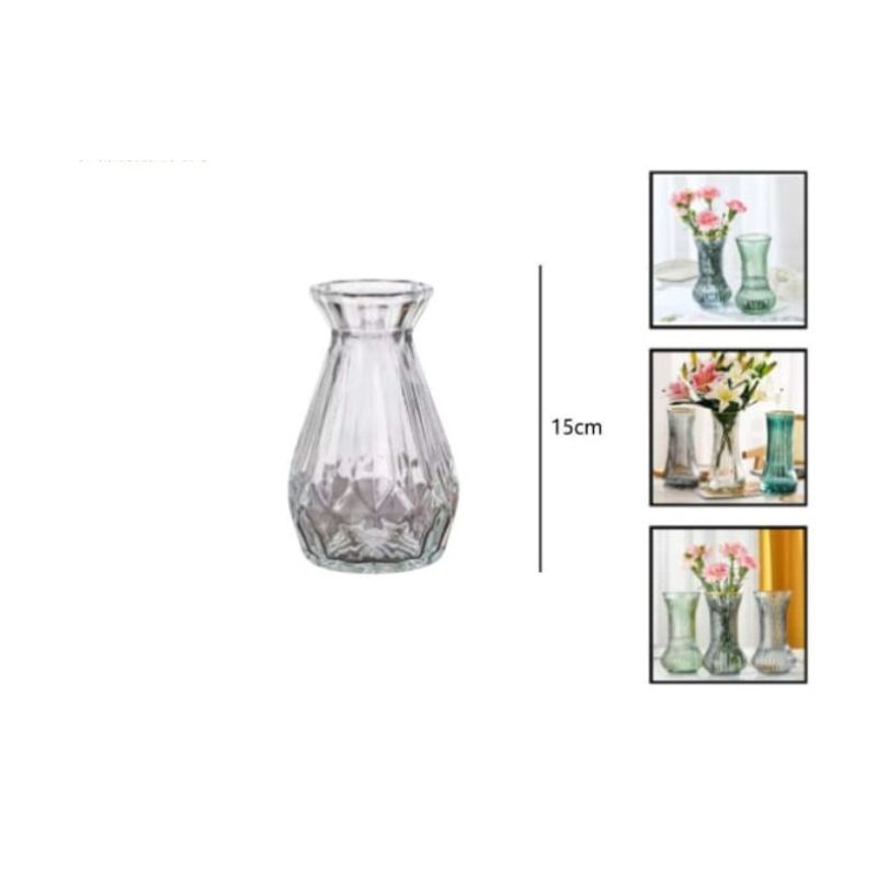 GENERICO - Macetero De Vidrio 15Cm Para Flores Florero