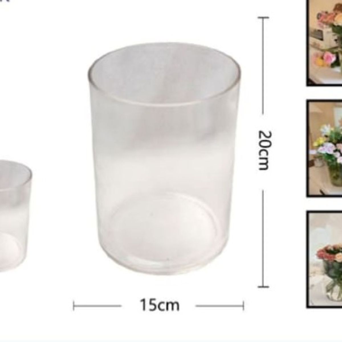 Macetero De Vidrio 20Cm Para Flores Florero Vaso, marca GENERICO - Foto Principal