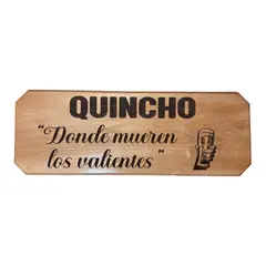 CUMBRES ARTESANIAS NATIVAS - Letrero de Quincho Madera Roble para Terraza