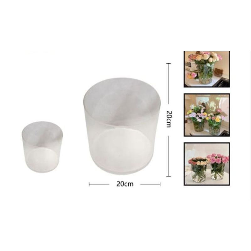 GENERICO - Macetero De Vidrio 20X20Cm Para Flores Florero Vaso