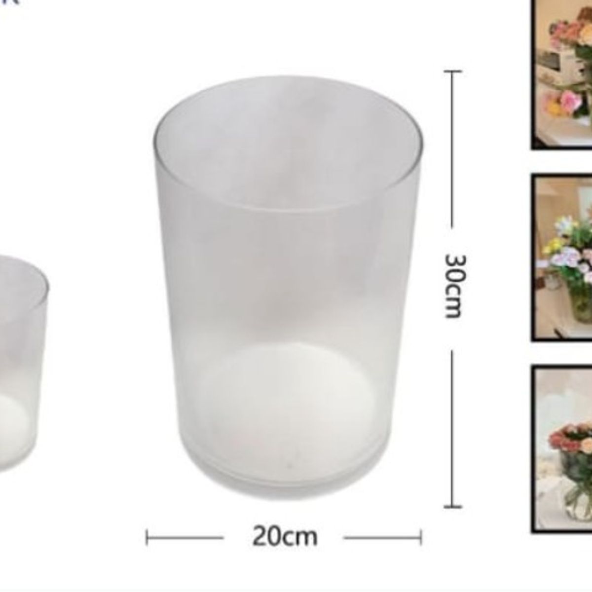 GENERICO - Macetero De Vidrio 20X30Cm Para Flores Florero Vaso